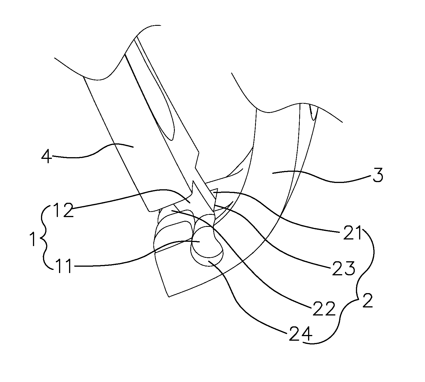 Glasses hinge structure