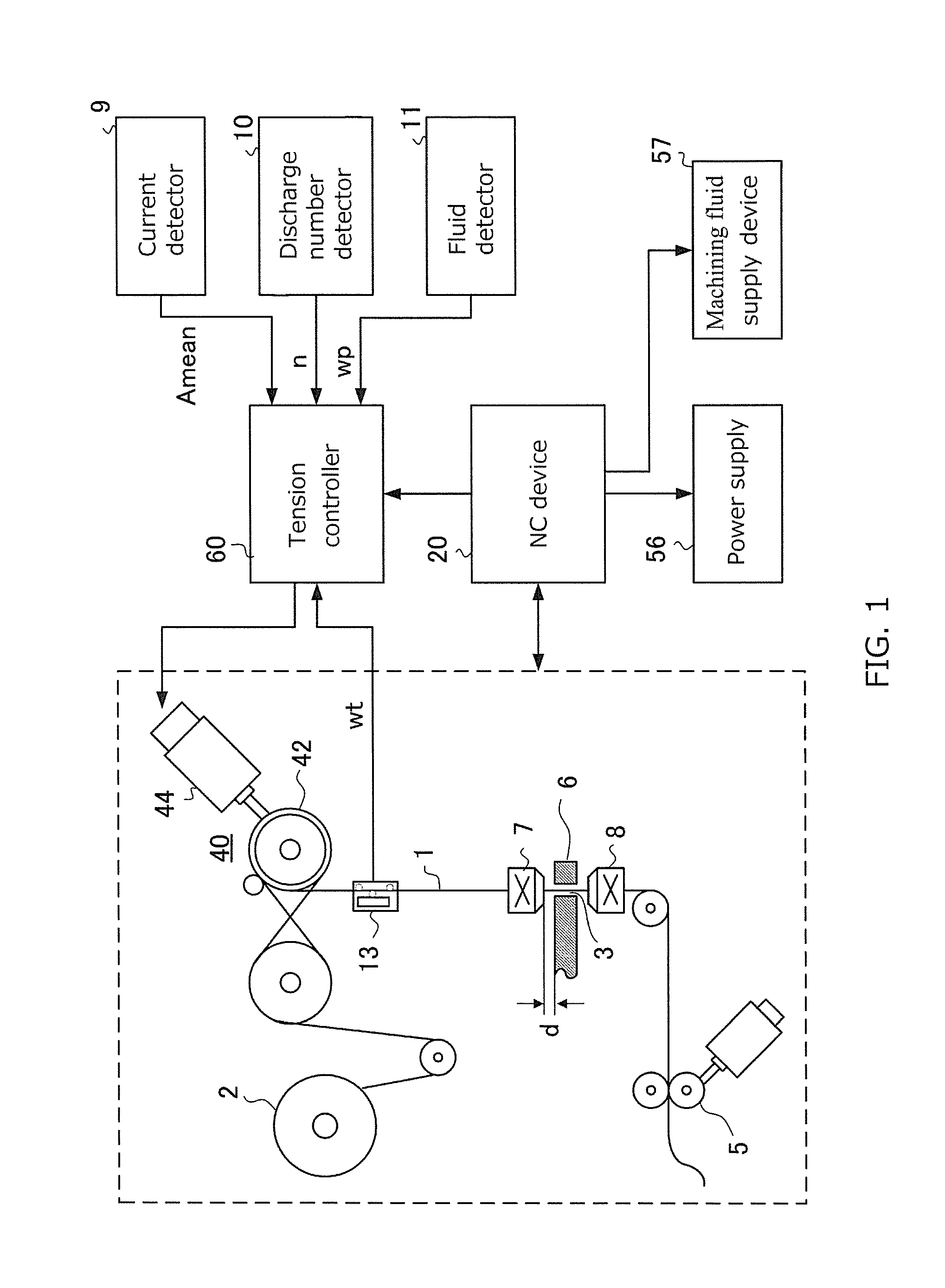 Wire electrical discharge machining device