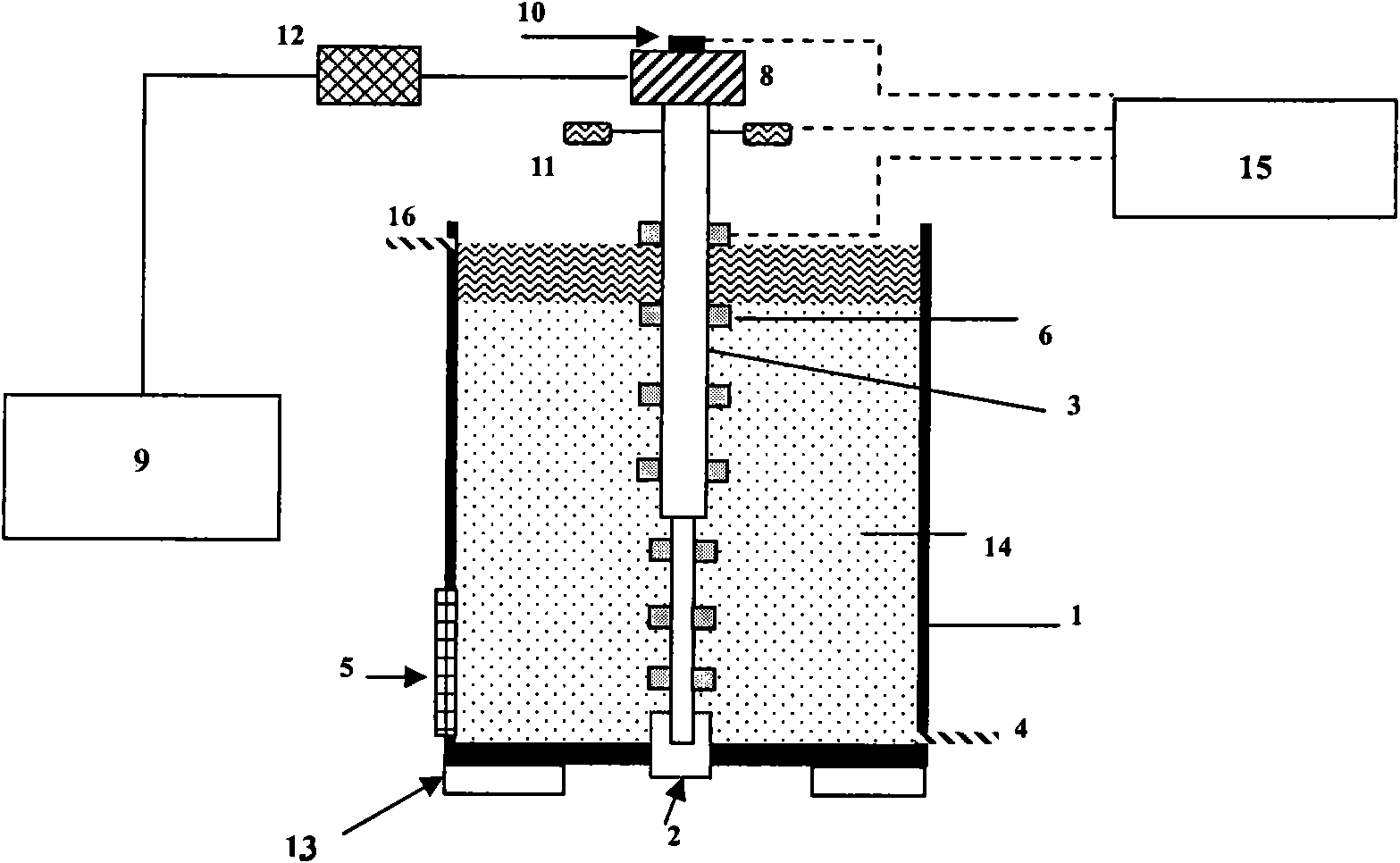Indoor experimental device for simulating interaction of deep water drilling underwater casing string and seabed shallow soft soil