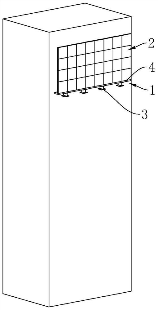 A method for installing an electronic display screen on the exterior wall of a high-rise building