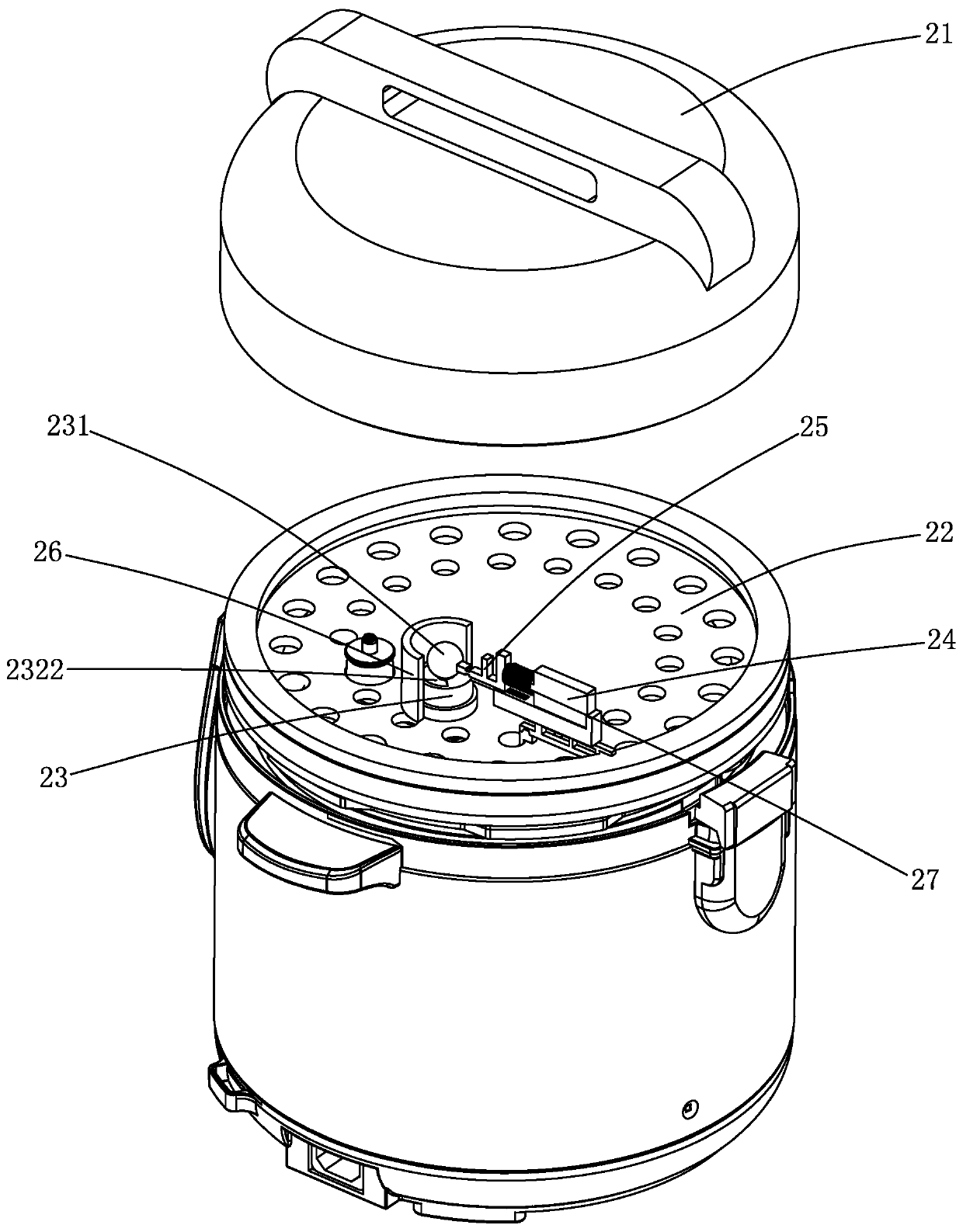 Pressure control device of micro-pressure electric cooker and micro-pressure electric cooker
