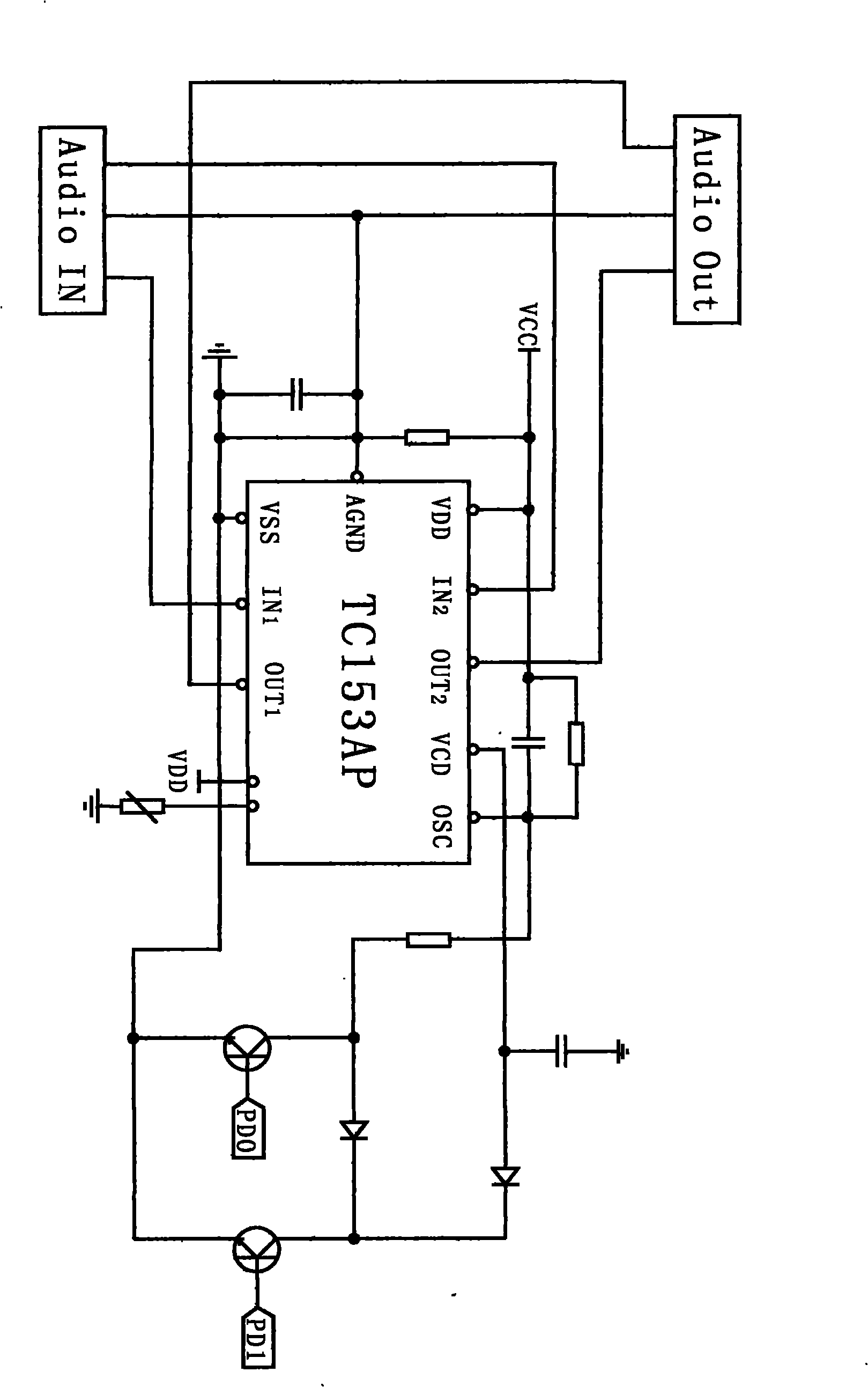 Device for automatically adjusting volume of audio equipment according to frequency of outside sound