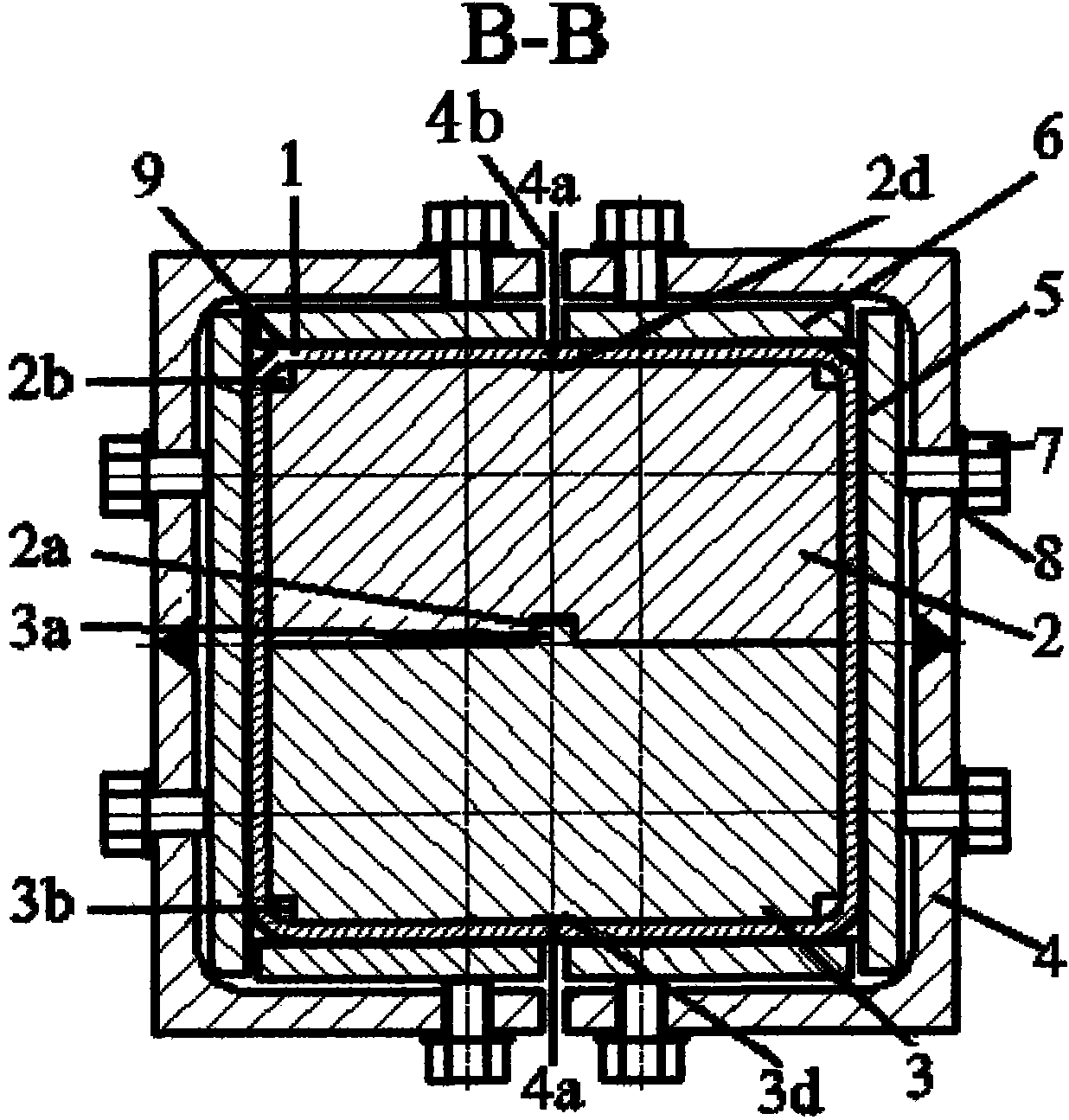 Welding mould and method for processing high-accuracy square zirconium alloy element box