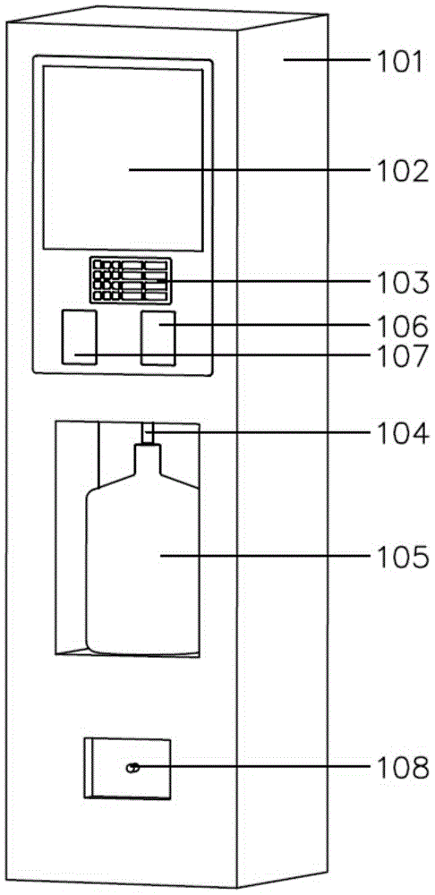 Method for getting water through page following and water dispenser thereof