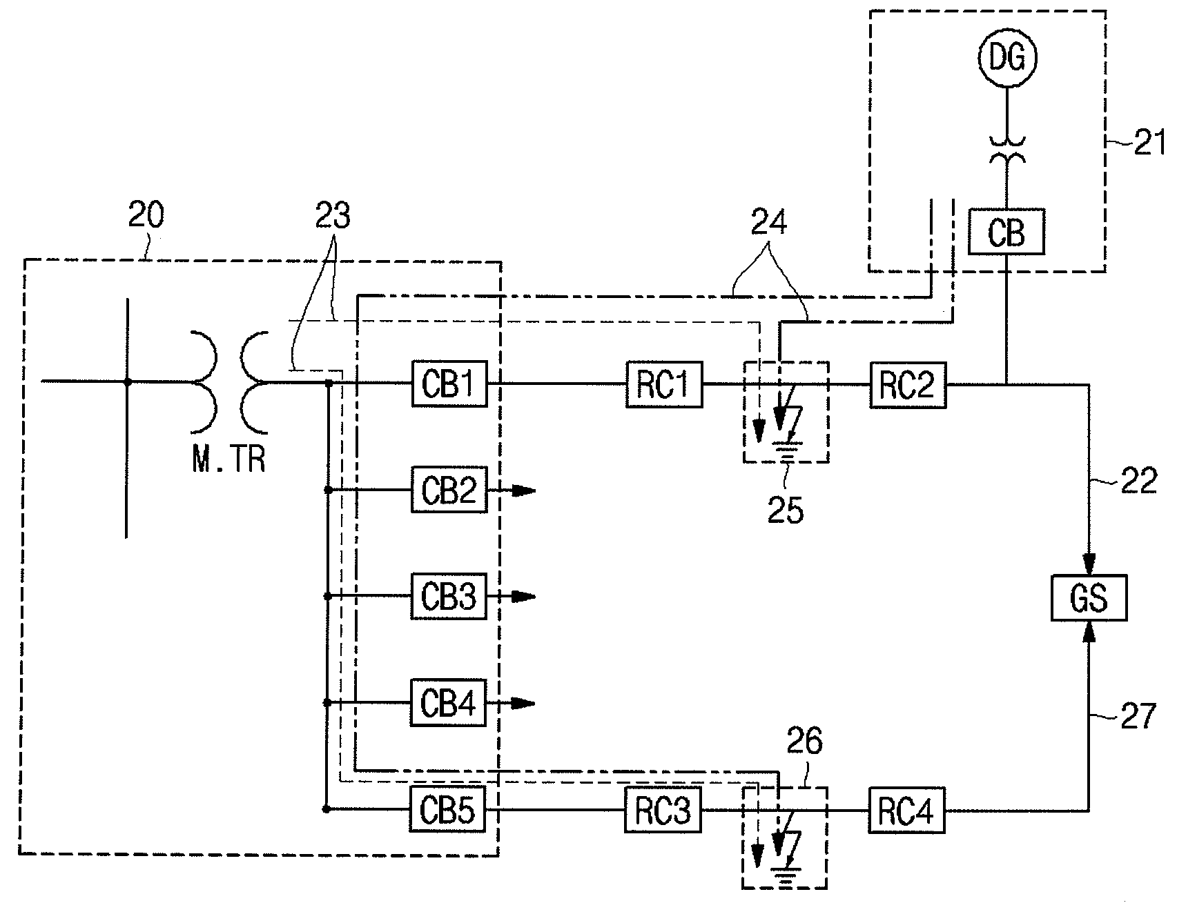 Control method for preventing malfunction of over current ground relay due to reverse power