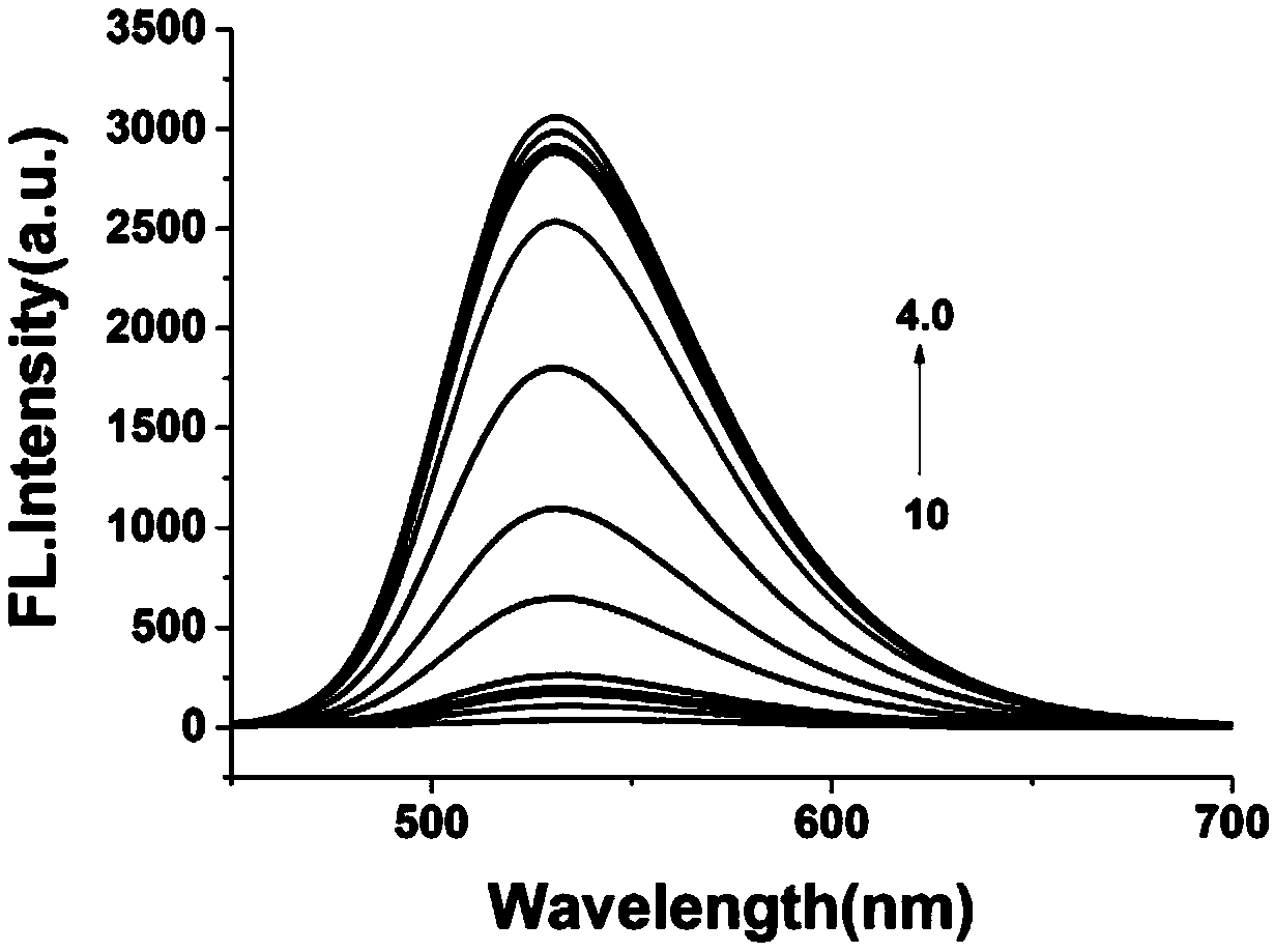 Two-photon fluorescent probe for detecting pH in endoplasmic reticulum of cell
