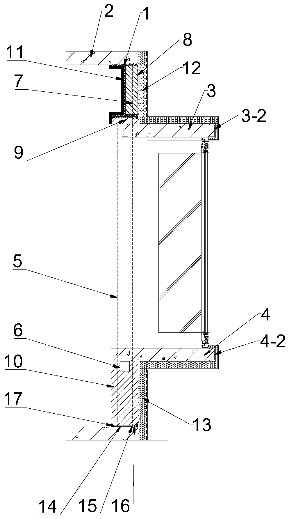 Prefabricated bay window and connection node between prefabricated bay window and main body of steel structure