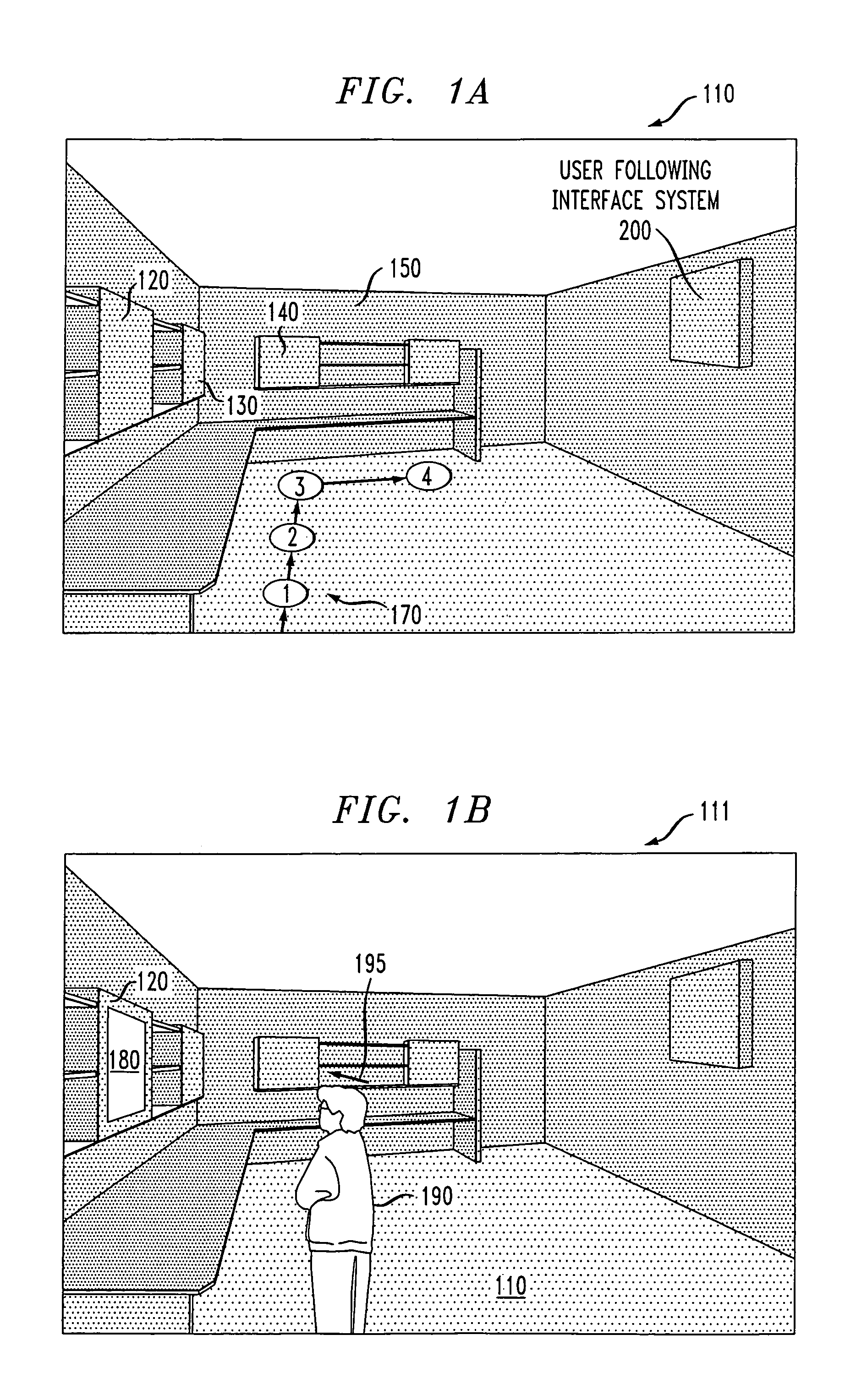 Method and system for a user-following interface
