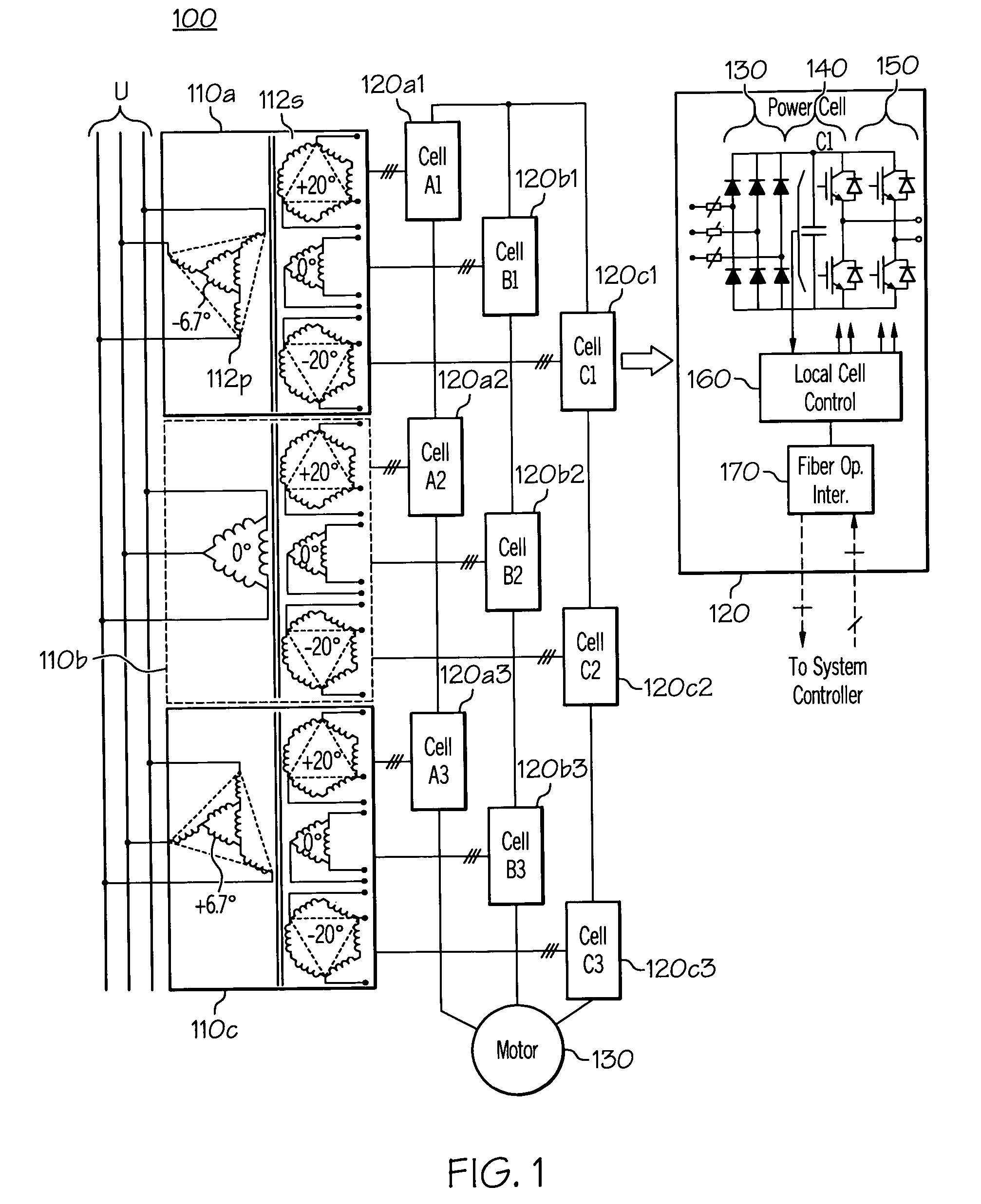 Modular multi-pulse transformer rectifier for use in symmetric multi-level power converter