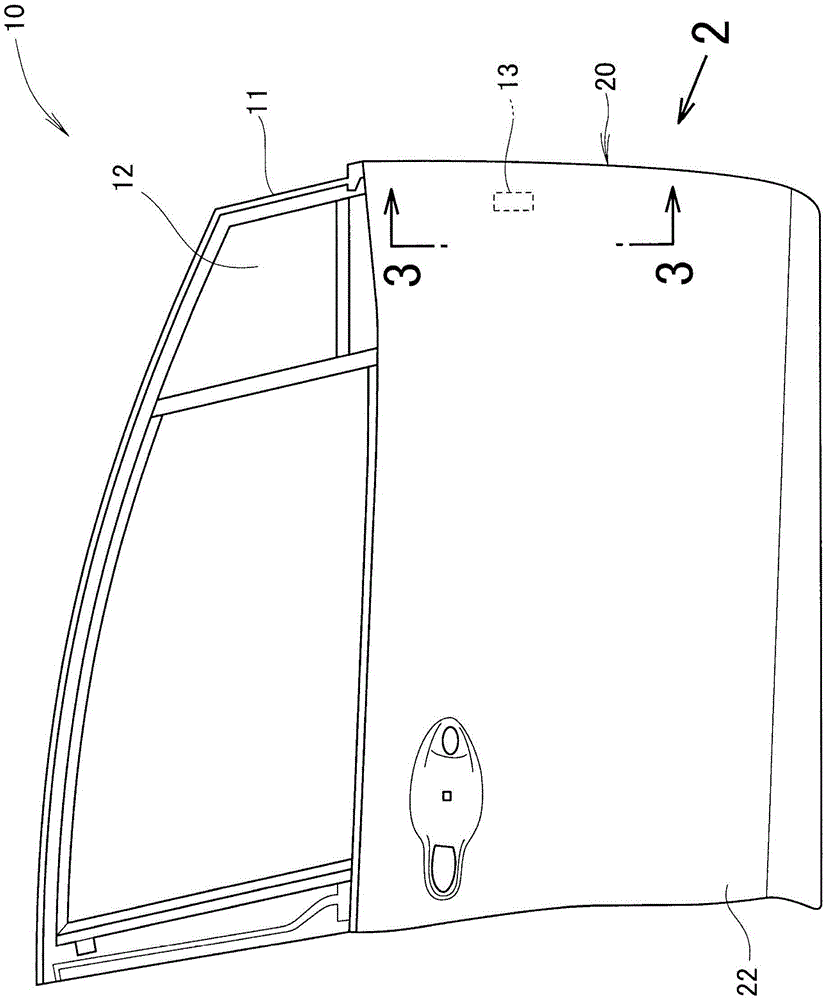 Vehicle side door structure