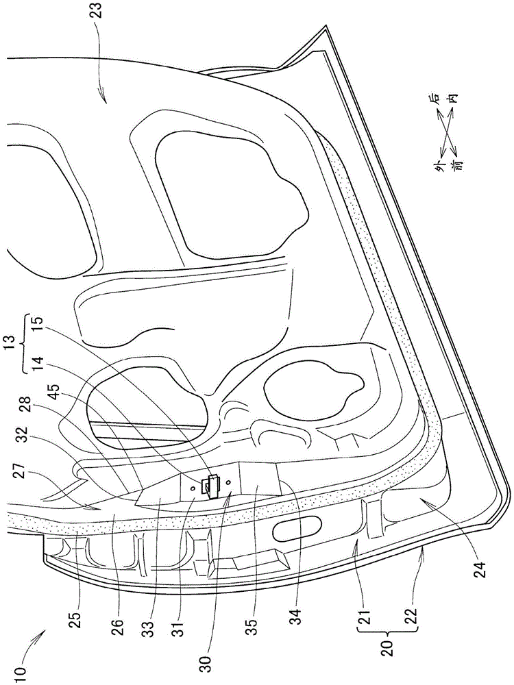 Vehicle side door structure