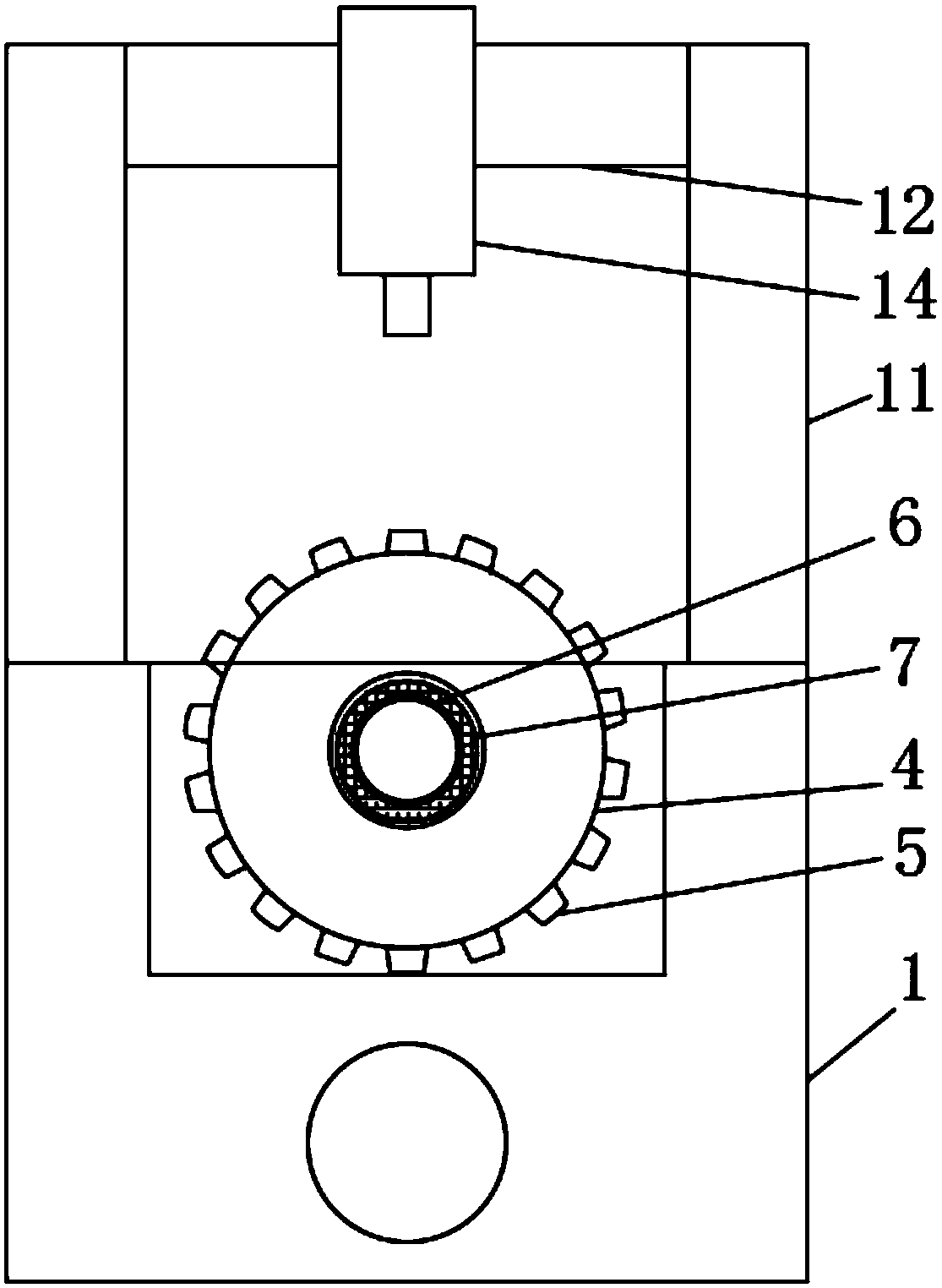 Aluminum profile machining structure with rotary workbench