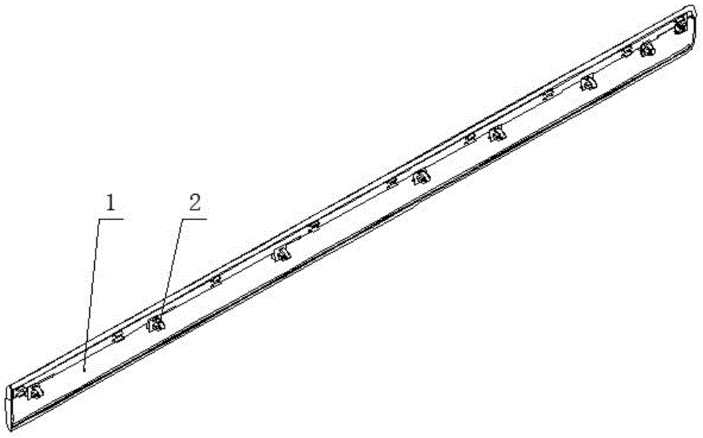 Connecting structure of anti-rubbing strip and door of automobile