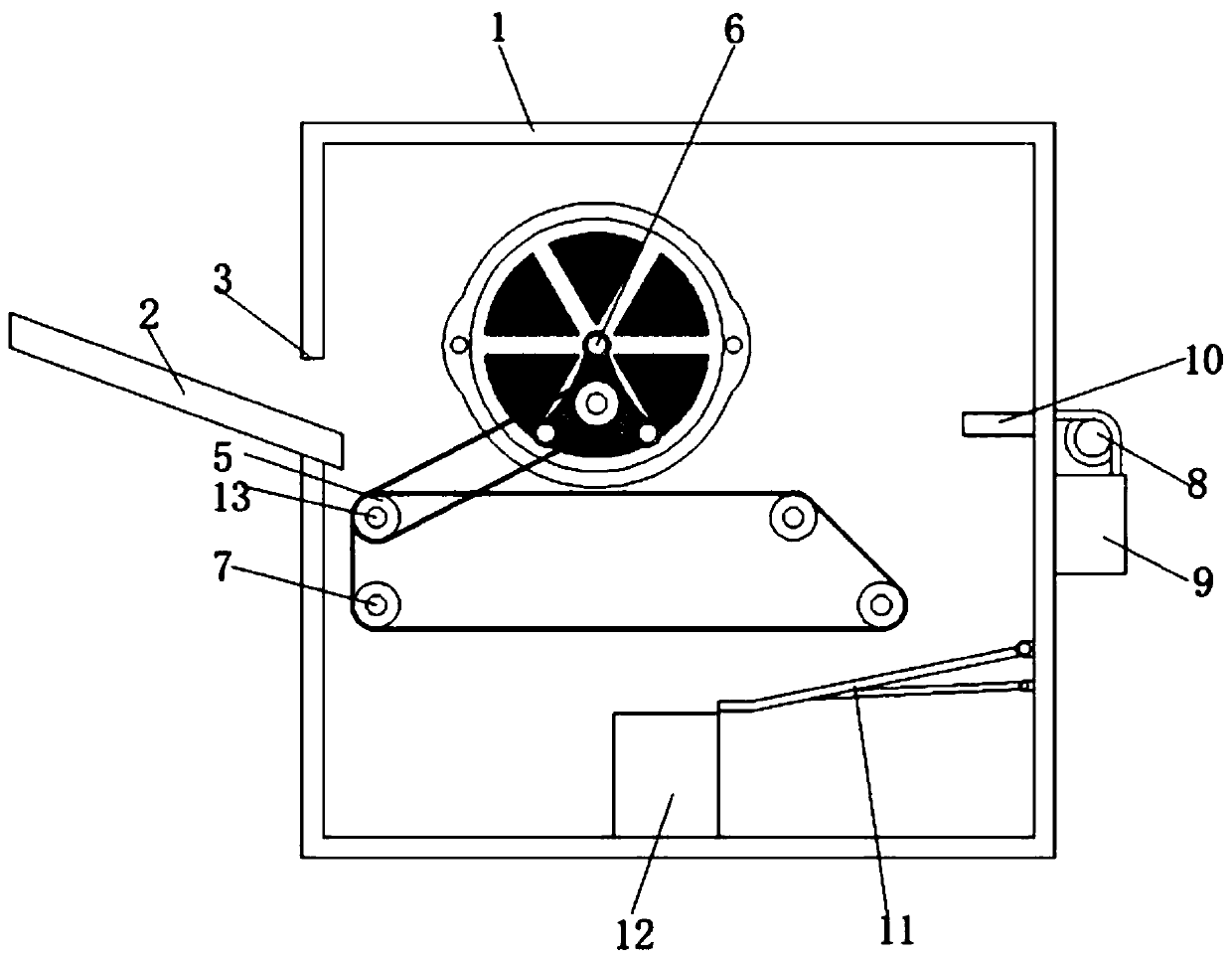 Stem-leaf separating device and method for rosmarinus officinalis