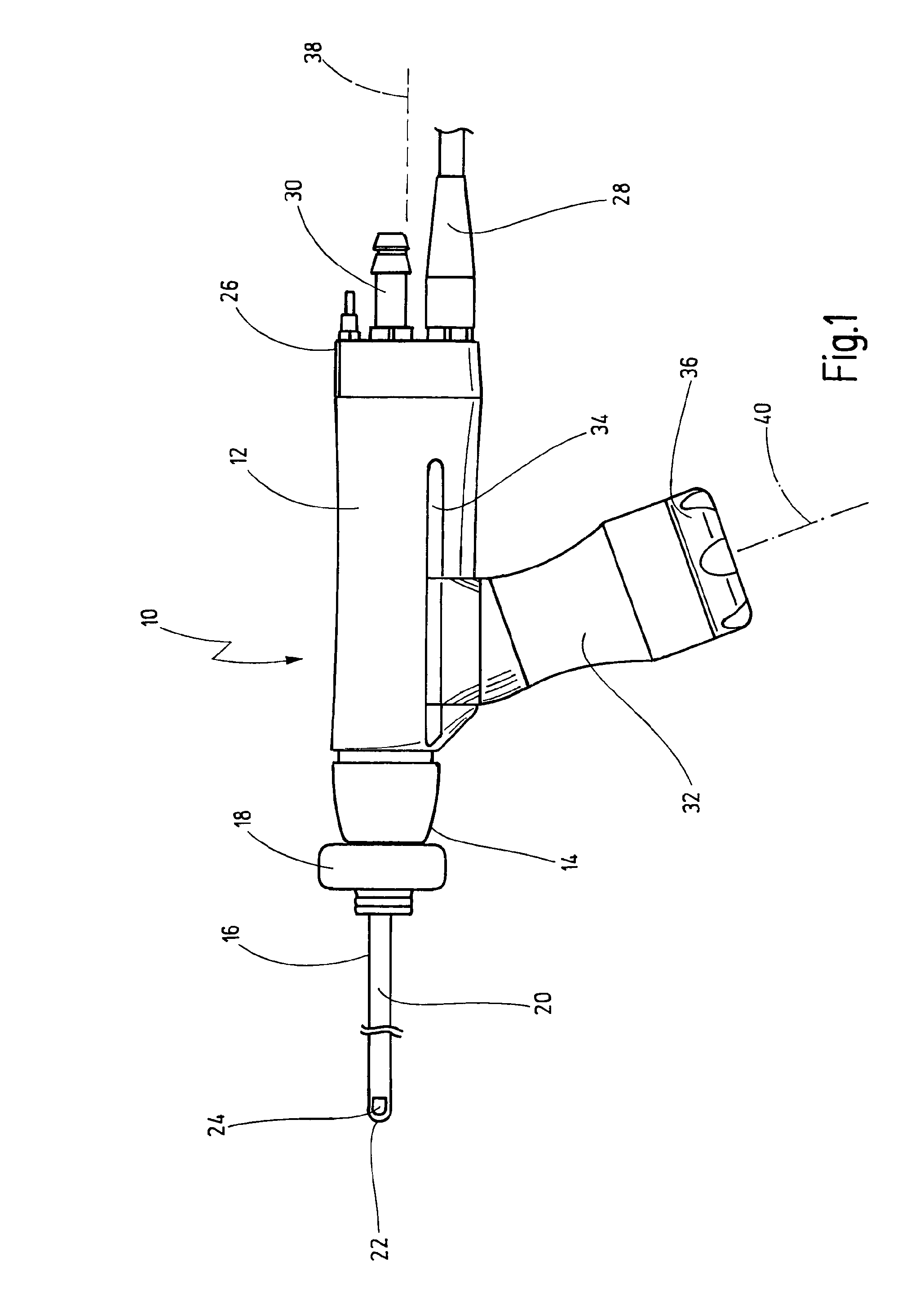 Medical instrument having a detachable handle