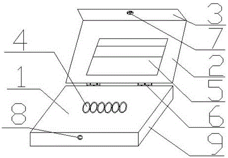 Clamping ring type key box with turning cover