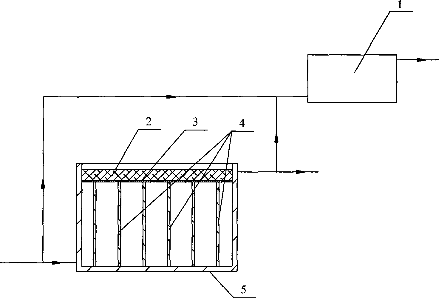 Method for removing and recycling nitrogen and phosphor in municipal sewage by spirogyra-biological film system