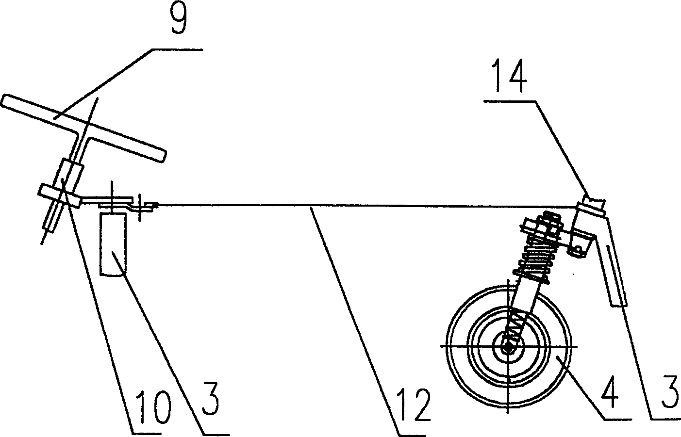 Front control type motor tricycle