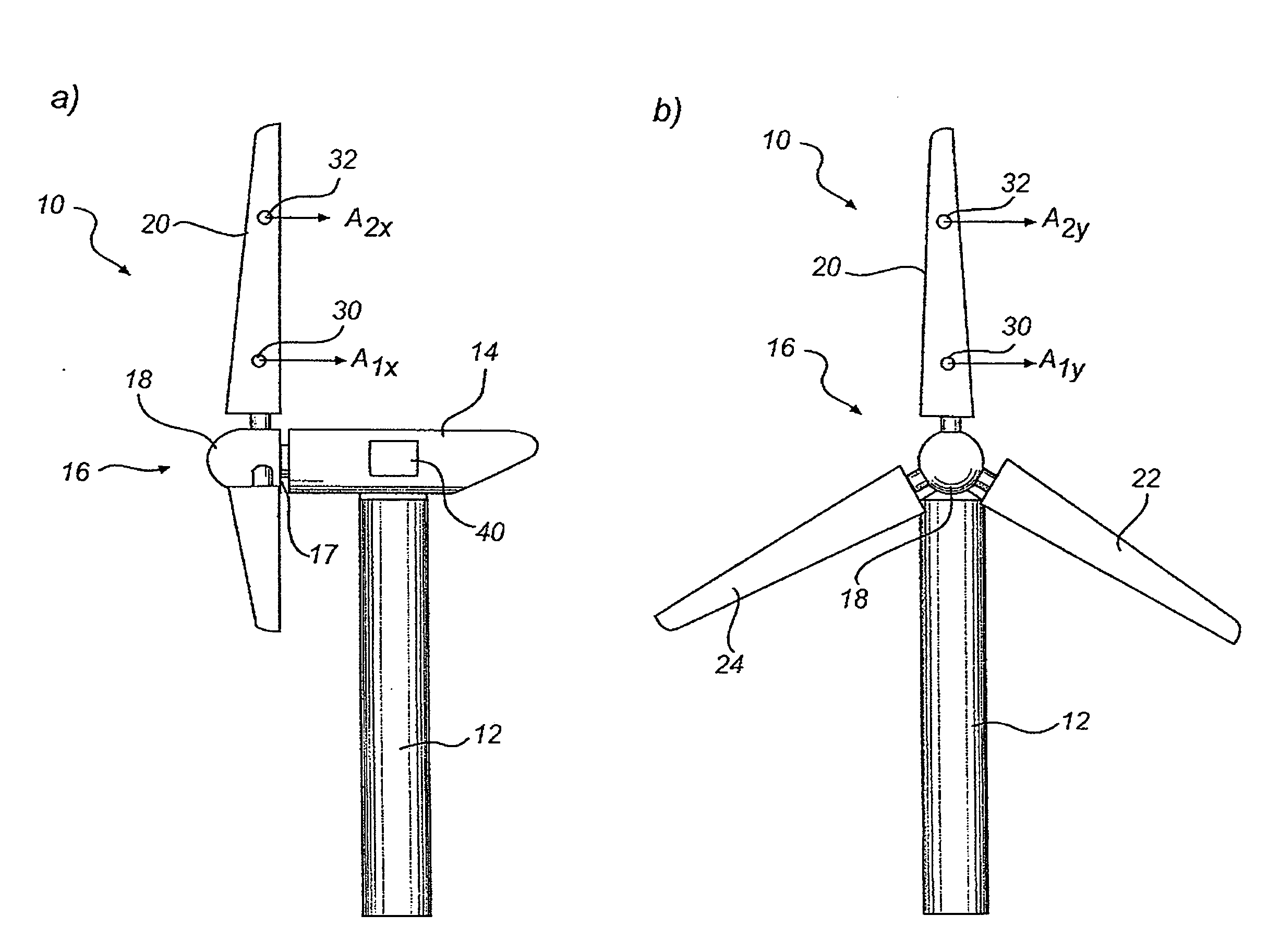  wind turbine and a method for monitoring a wind turbine