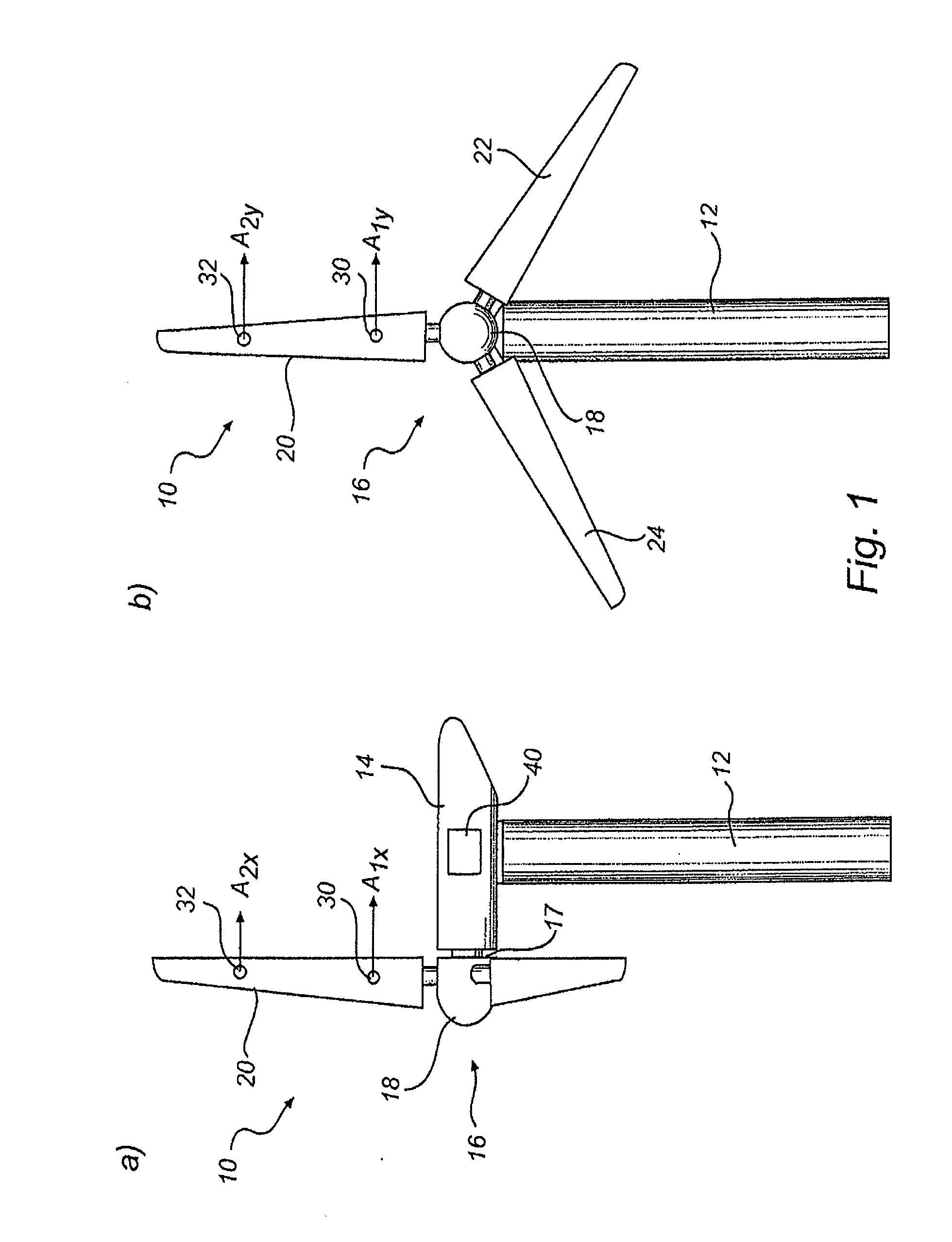  wind turbine and a method for monitoring a wind turbine
