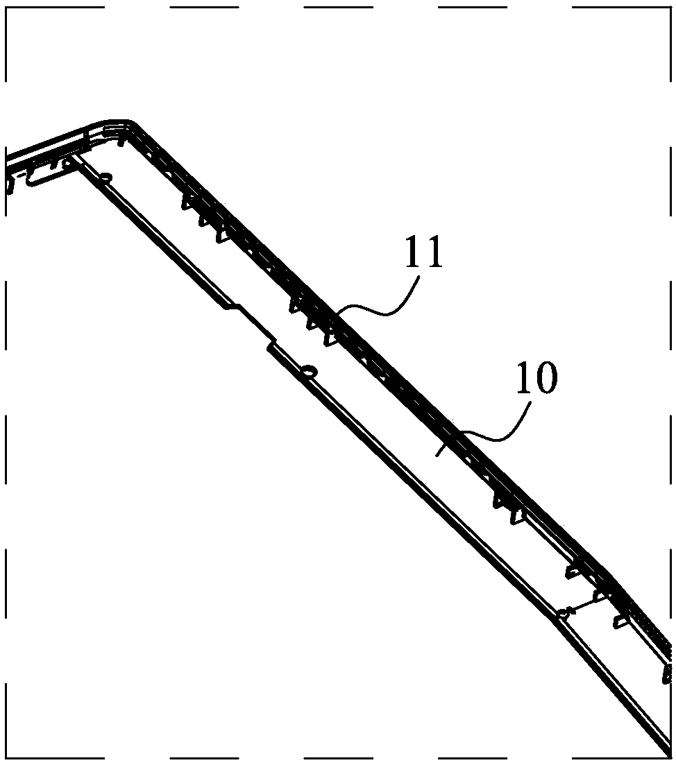 Whole surface inverted hook release structure