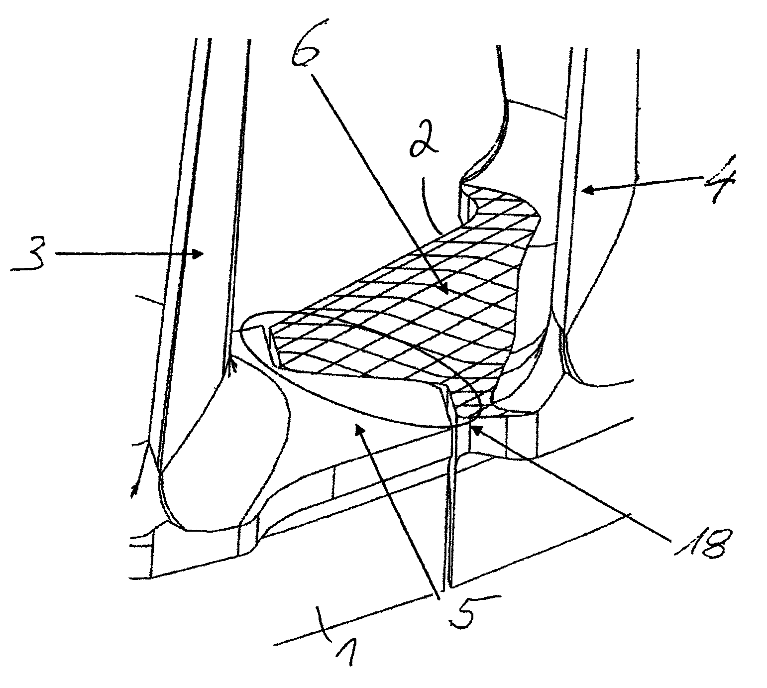 Blade ring segment having an annular space delimiting surface having a wavy height profile