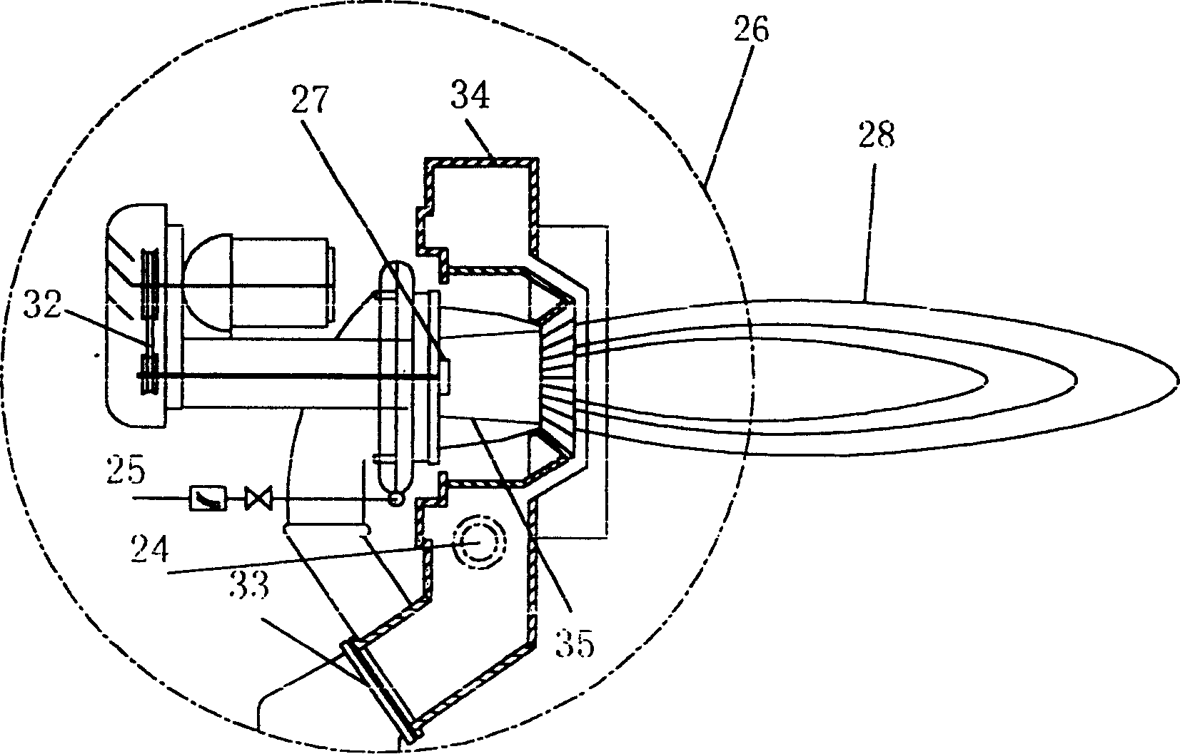 Burning ultra-thick oil by method of rotating cup atomization