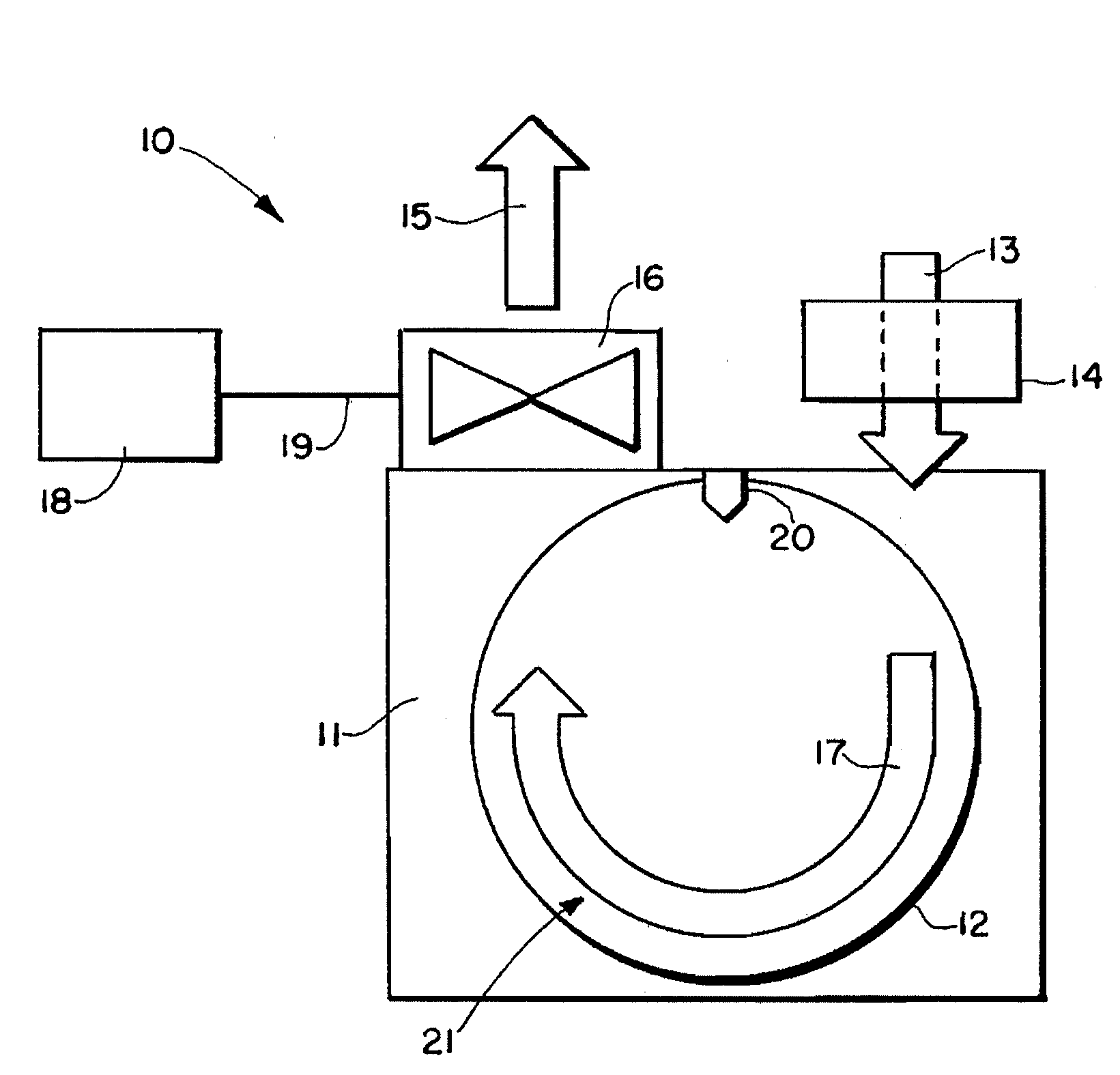 Modulated air flow clothes dryer and method