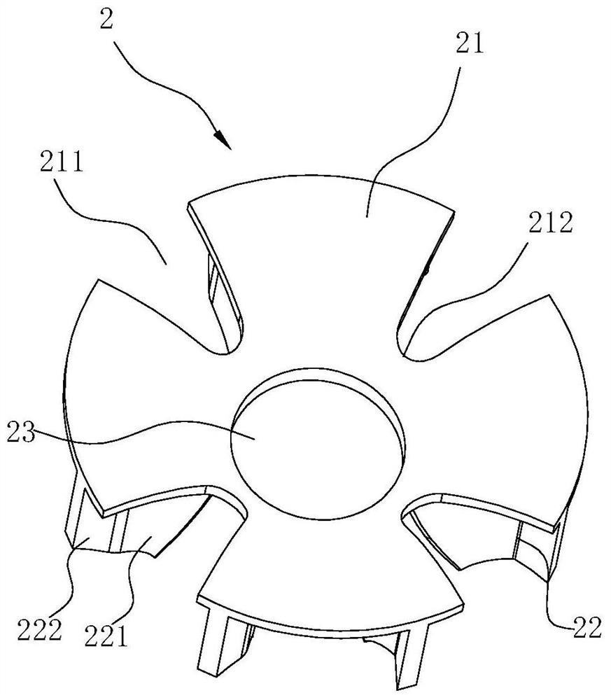 Impeller structure for double-layer spraying system and cleaning machine applying impeller structure
