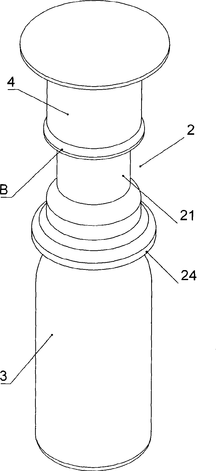 Baby-bottle cap with liquid or milk powder-feeding standby function and carrying function