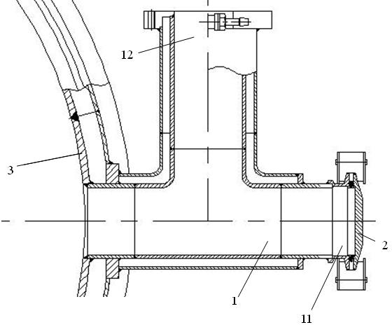 Pumping hole of crystal pulling furnace lower furnace chamber