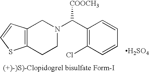 Novel process for the manufacture of (+)-(s)-clopidogrel bisulfate form-1