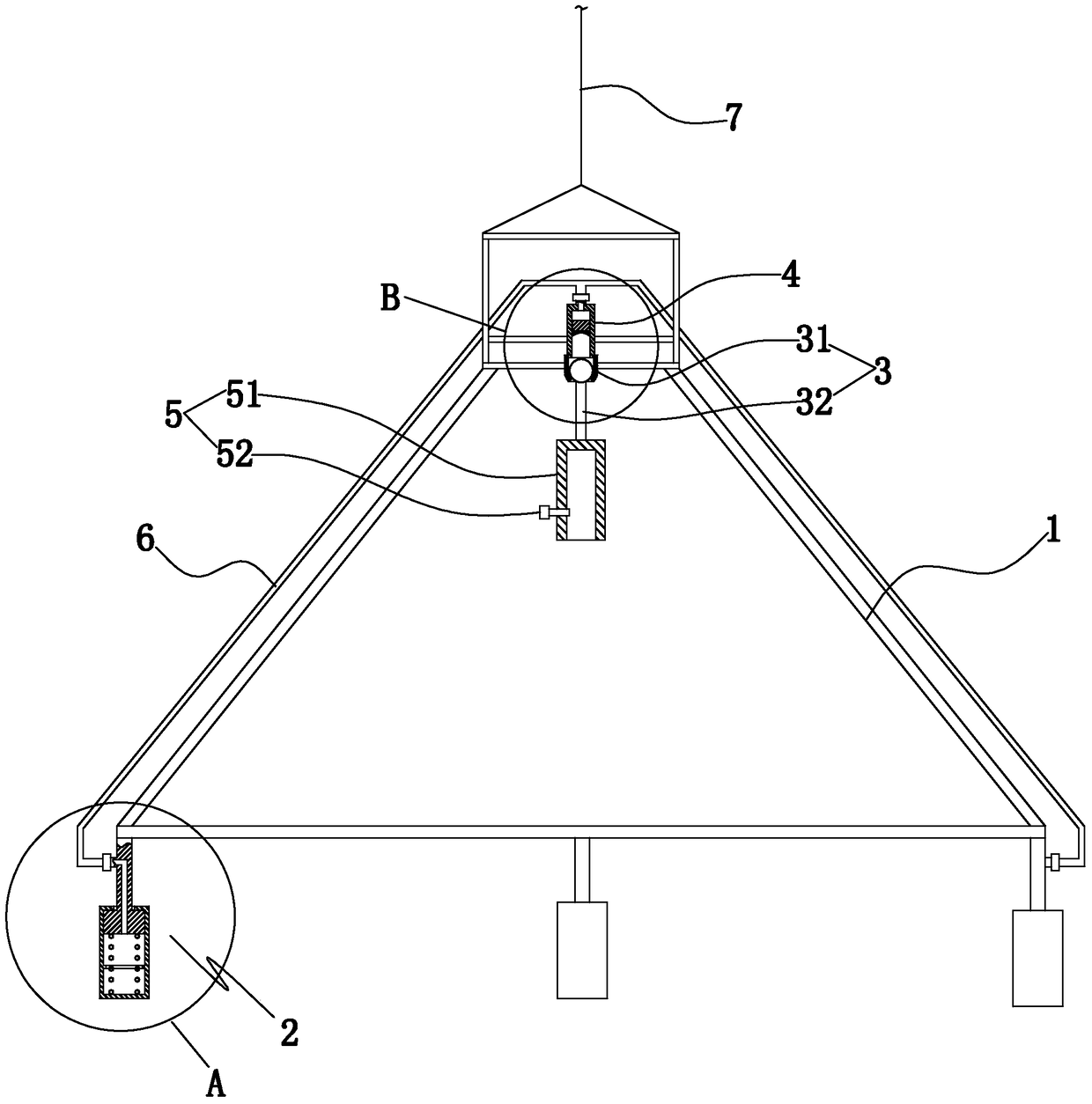 A device for fixing subsea flow velocity measuring instrument