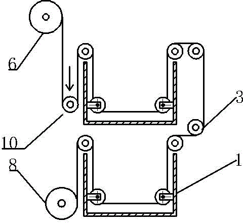 Spatial three-dimensional layout fast composite brush-plated diamond wire saw device