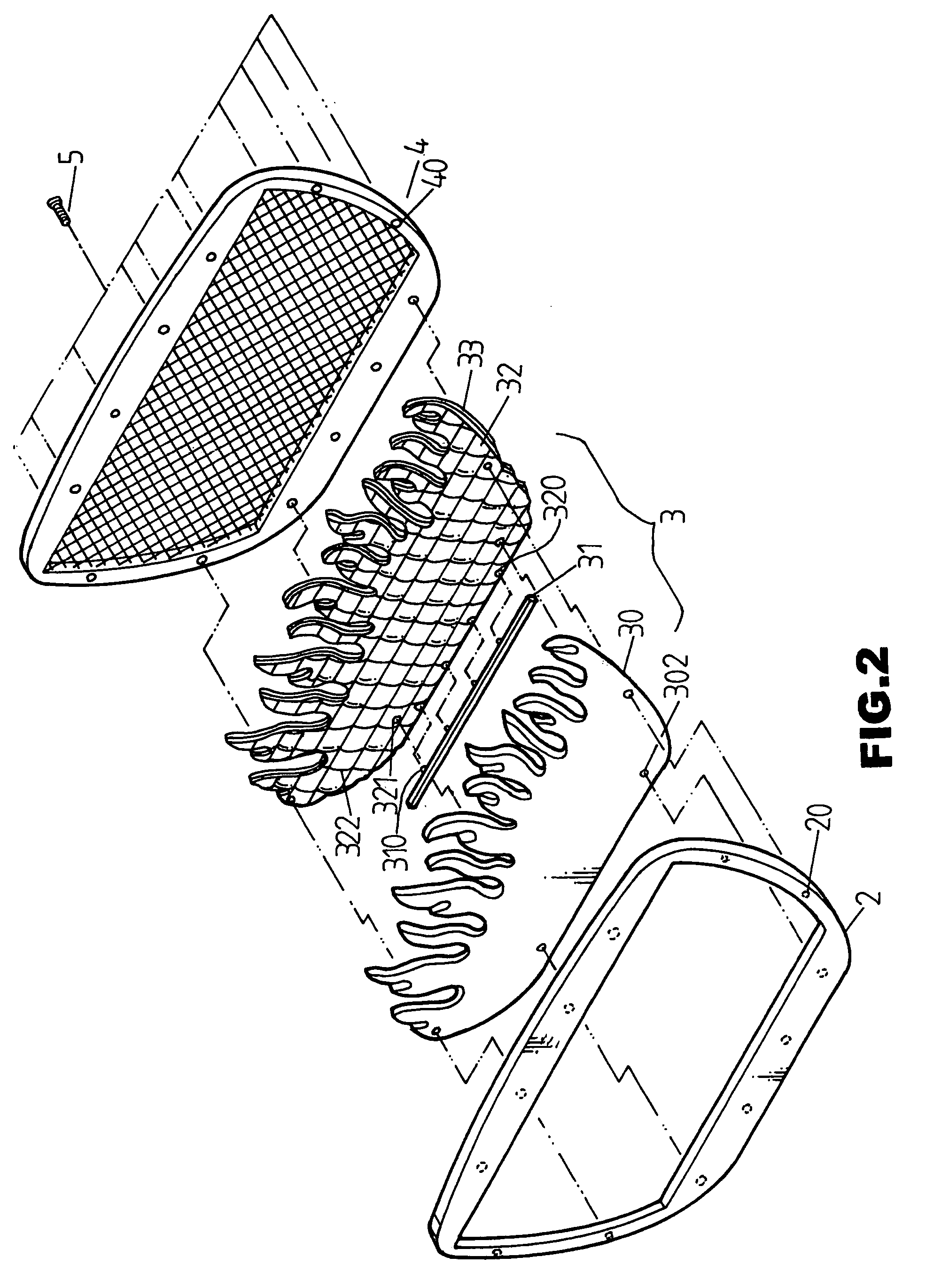 Grille having light emitting effect