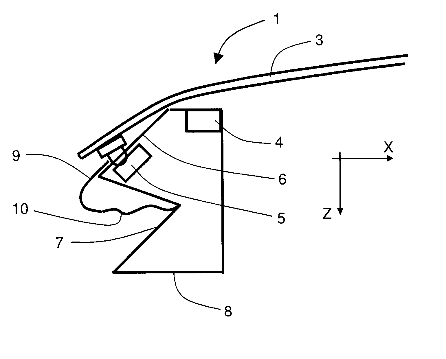 Engine compartment hood latch structure for a motor vehicle