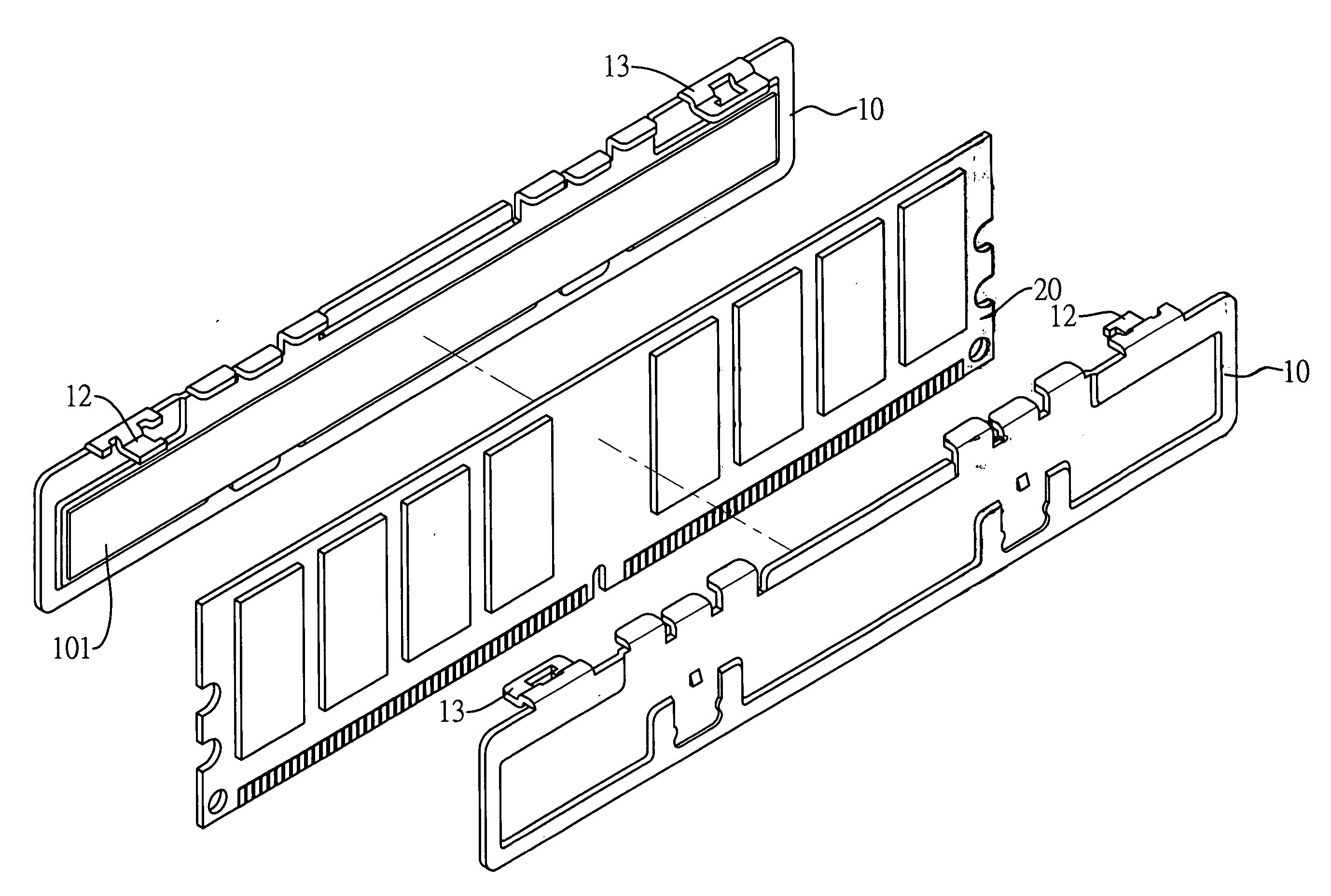 Protecting device of a memory module