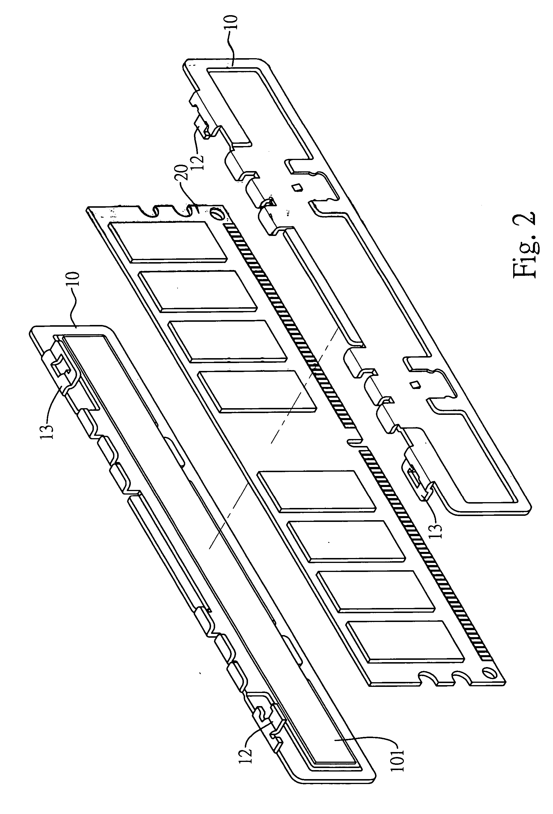 Protecting device of a memory module