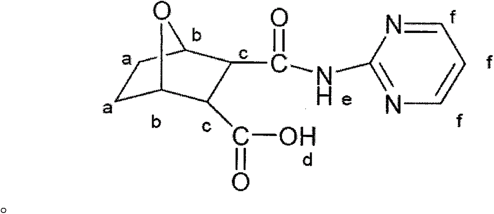 N-pyrimidinyl-norcantharidin amic acid lanthanum (III) complex and preparation method thereof