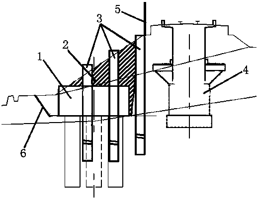 Construction structure and construction method of small-span abutment adjacent to railway business line