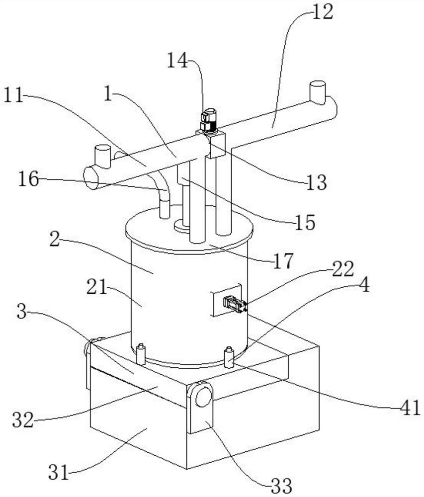 Solidification device convenient for demoulding for hazardous waste treatment