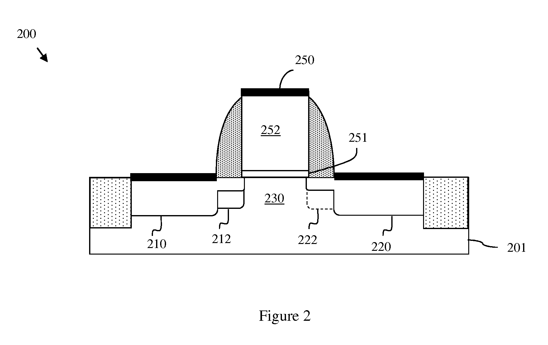 Method and structure for a transistor having a relatively large threshold voltage variation range and for a random number generator incorporating multiple essentially identical transistors having such a large threshold voltage variation range