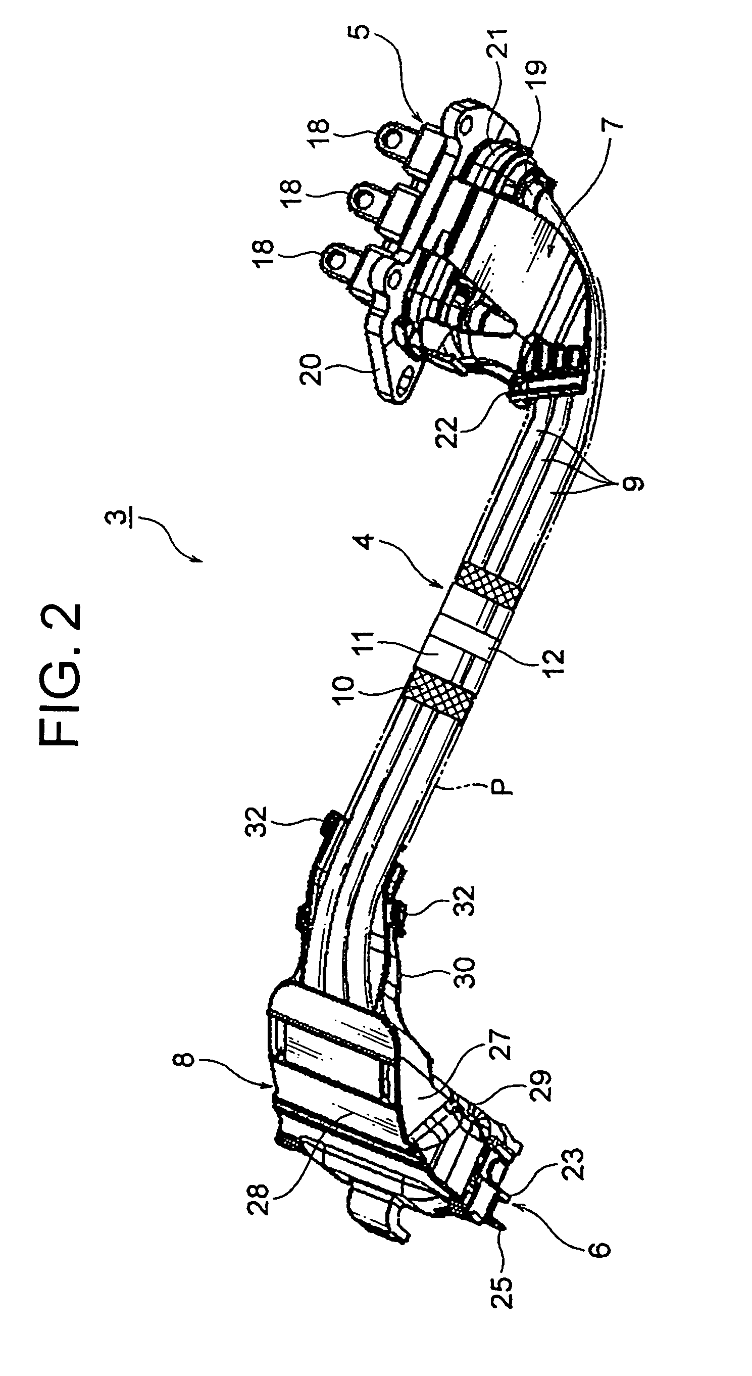 Motor cable assembly and method of manufacturing cable main body of the same