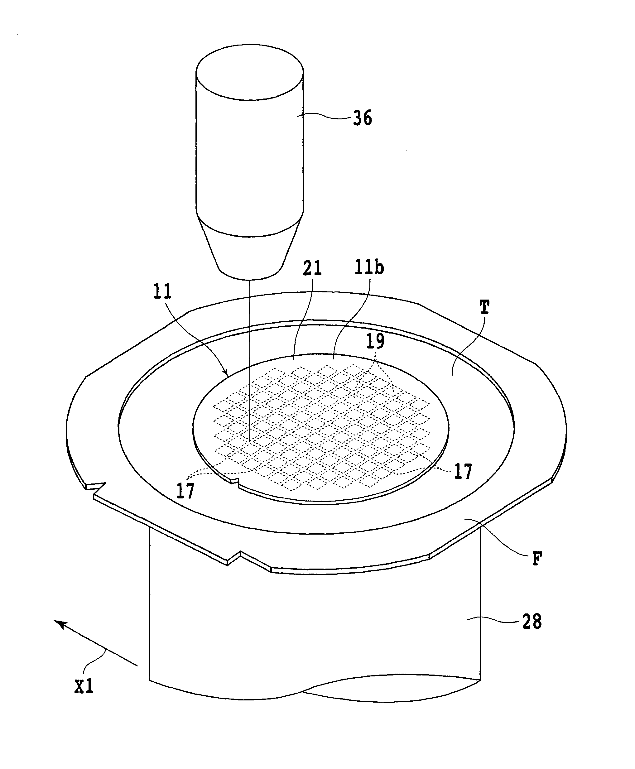 Splitting method for optical device wafer