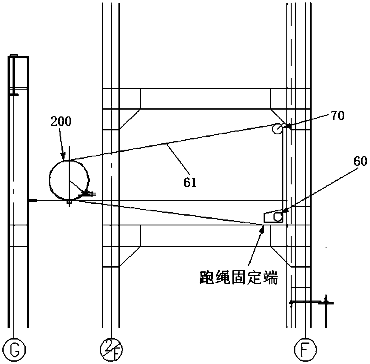 Method and device for rolling translation of cylinder equipment