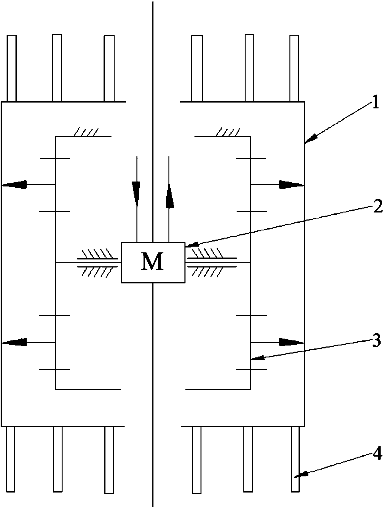 Milling wheel transmission system of double-wheel slot milling machine for underground diaphragm wall construction