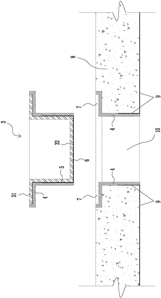 Stainless steel box for repairing hoisting reserving holes of reinforced concrete roofs of prilling tower and silo and repairing method