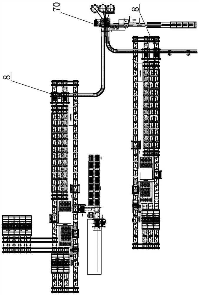 Automatic production line for composite floor slabs