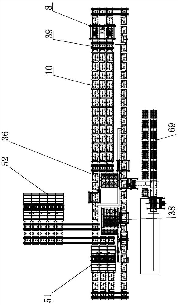 Automatic production line for composite floor slabs