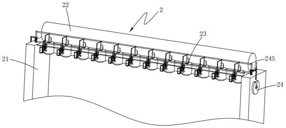 Bread surface layer uniform material scattering device